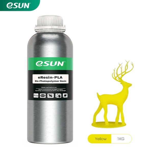eSun eResin - PLA-filament - Geel - 1kg/fles - Afbeelding 2