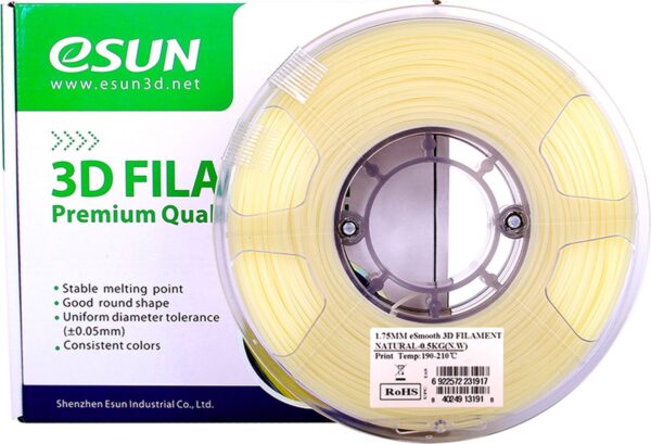 eSun - eSmooth 1,75 mm 0,5 kg Natuurlijk - Afbeelding 5