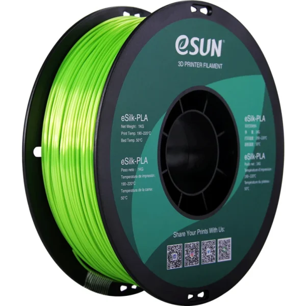 eSun eSilk-PLA Filament 1,75mm limoen 1kg - Afbeelding 5