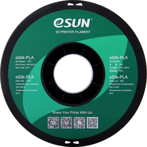 eSun - eSilk-PLA-filament, 1,75 mm, blauw, spoel van 1 kg - Afbeelding 4