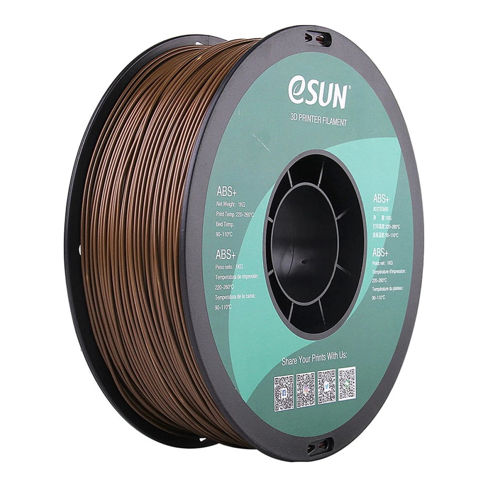 eSun - ABS-filament, 1,75 mm, bruin, spoel van 0,5 kg