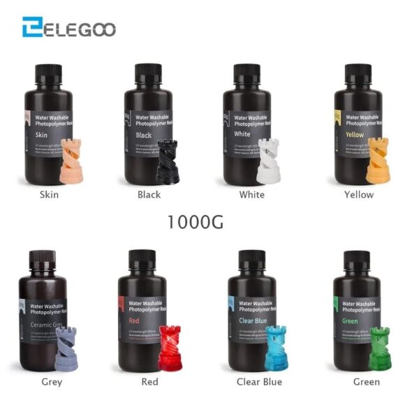 Elegoo - waterafwasbare hars helderblauw 0,5 kg - Afbeelding 6