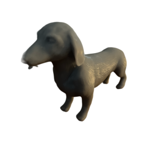 Teckel beeldje groot Grijs