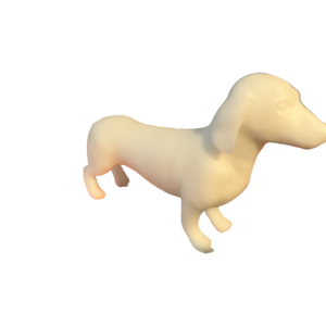 Teckel beeldje groot Wit