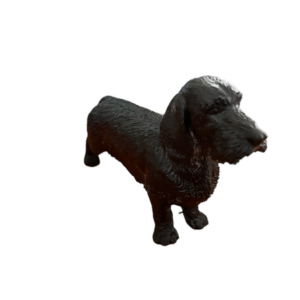 Teckel Ruwhaar Man beeld groot Zwart