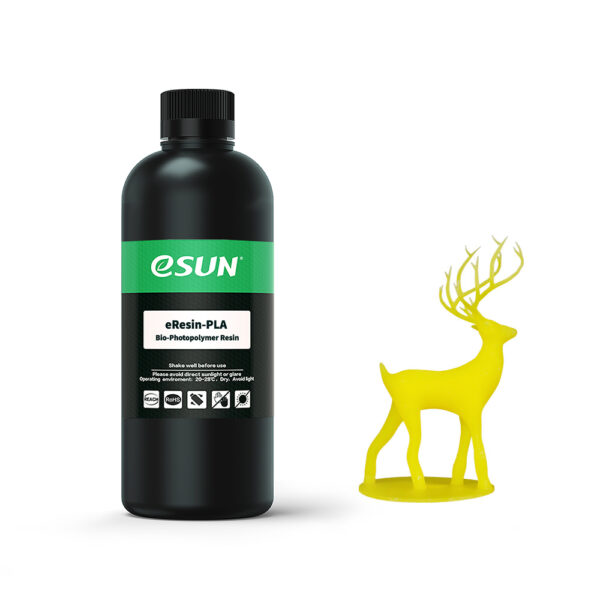 eSun - eResin - PLA-filament, 0 mm, geel, 0,5 l/fles