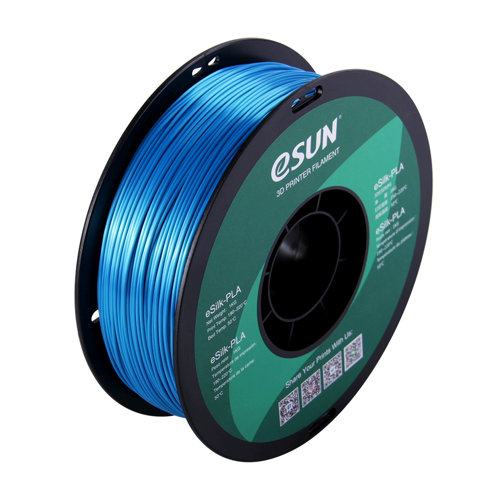 eSun eSilk PLA Filament - Cyaan - 1kg - 1.75mm - Afbeelding 5