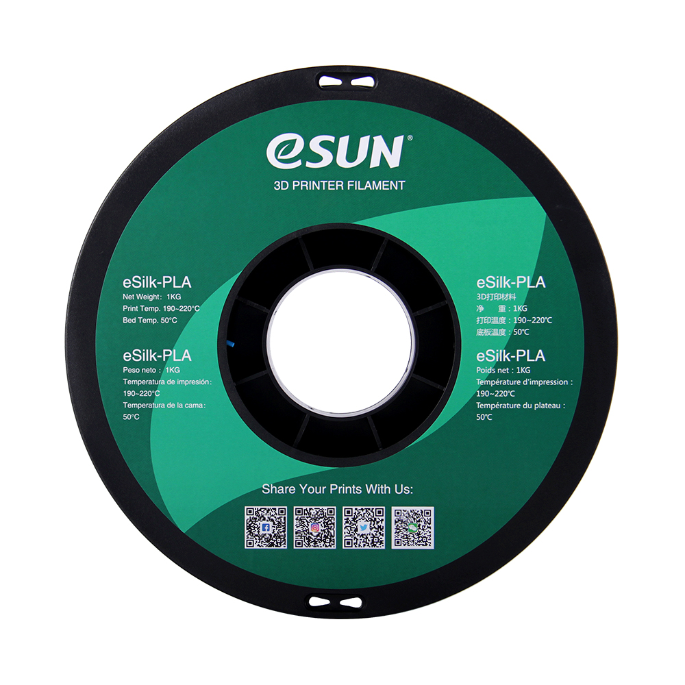 eSun eSilk PLA Filament - Cyaan - 1kg - 1.75mm