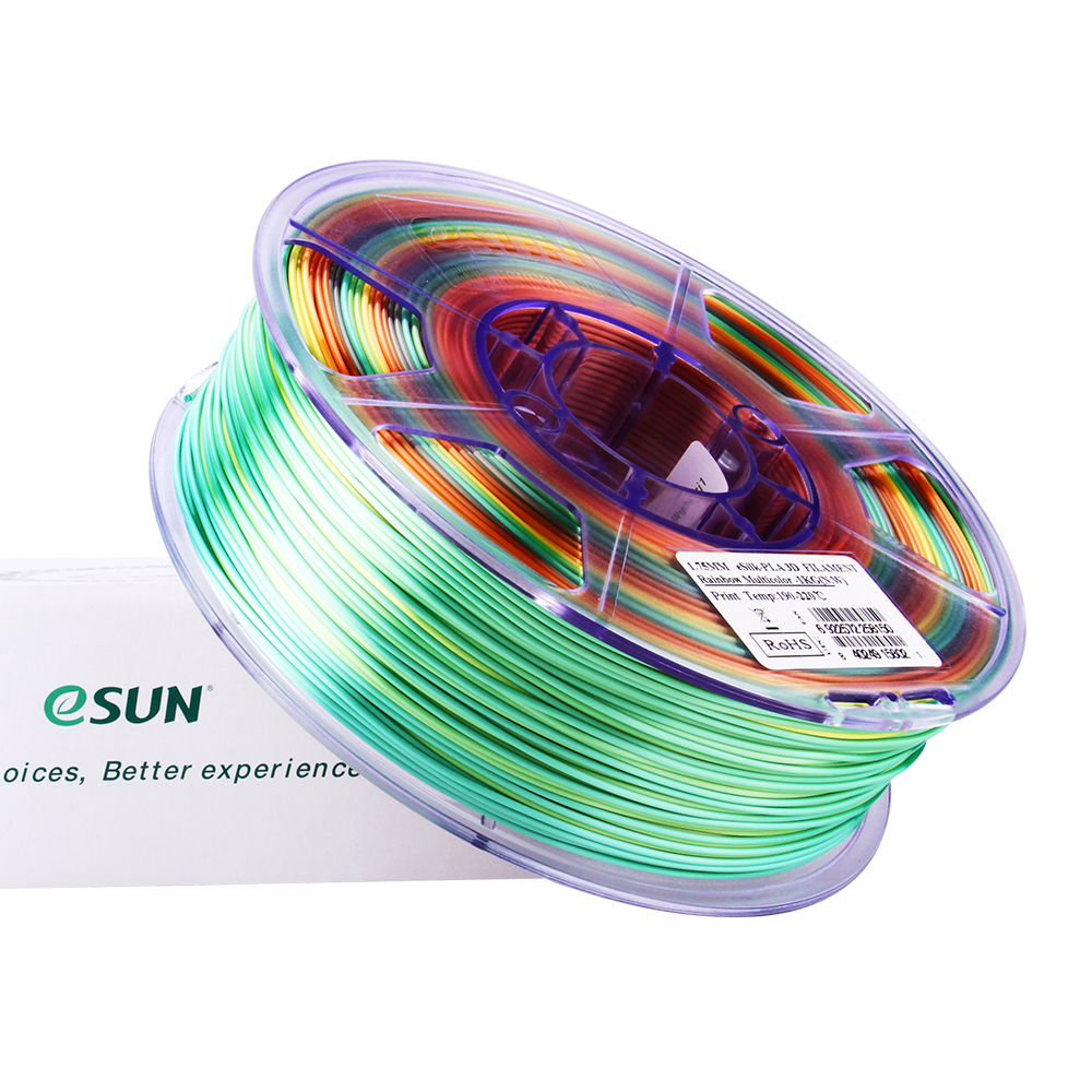 eSun - eSilk 1,75mm Regenboog 30 gram - Afbeelding 2
