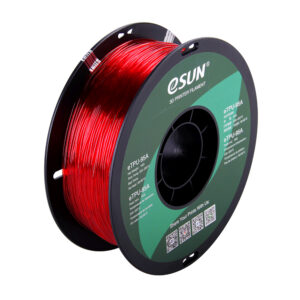 eSun - eTPU-95A Filament, 1,75 mm, Transparant Rood, Spoel van 1 kg